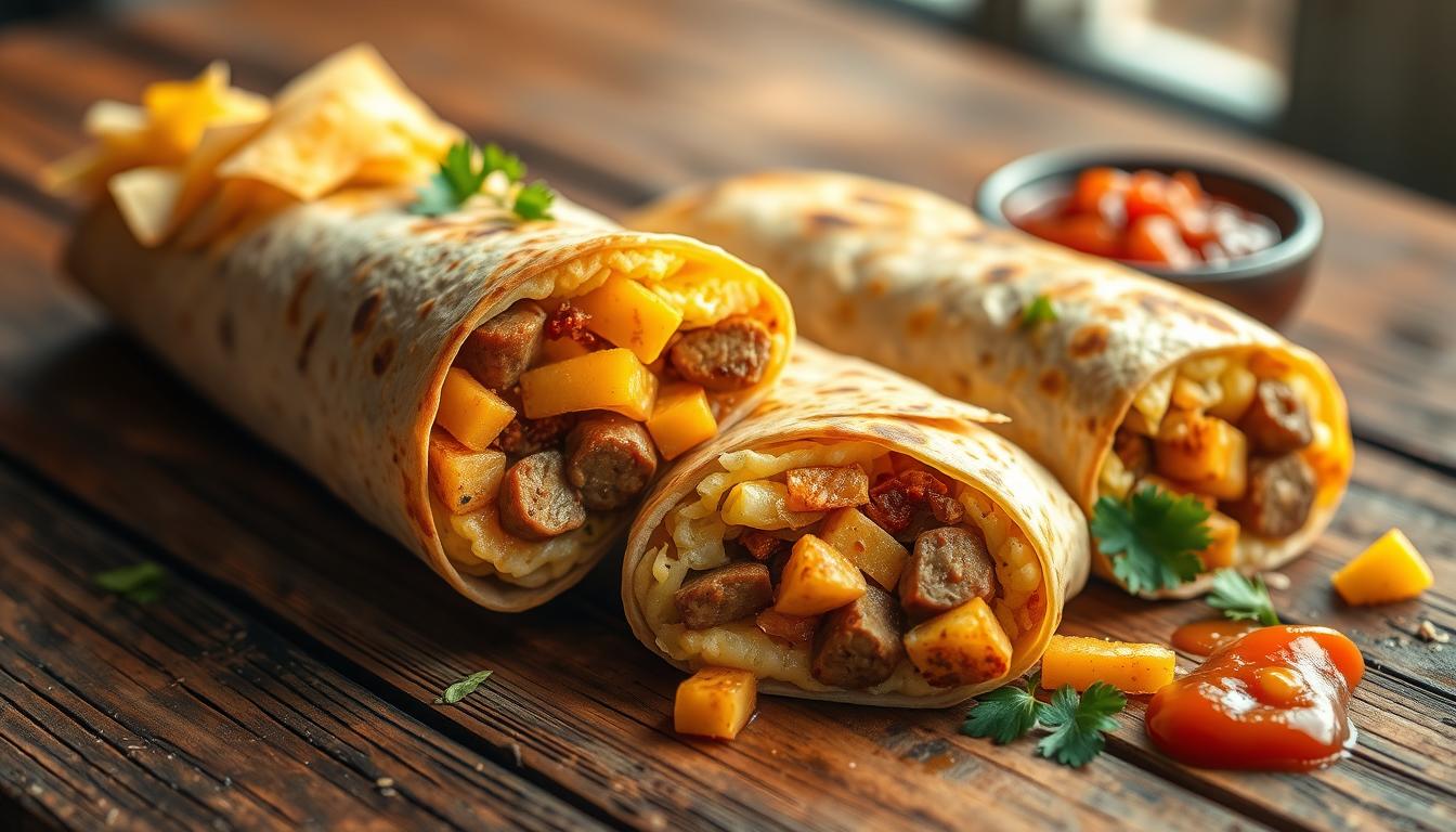 Breakfast Burritos with Chorizo & Potatoes