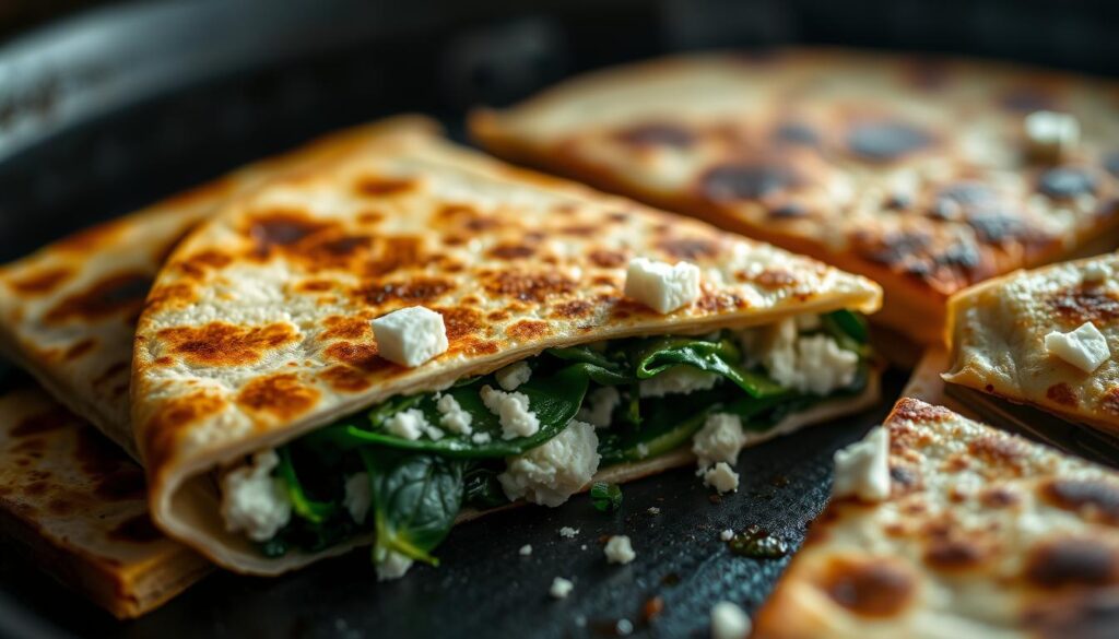 Spinach and Feta Quesadillas Spinach and Feta Quesadillas