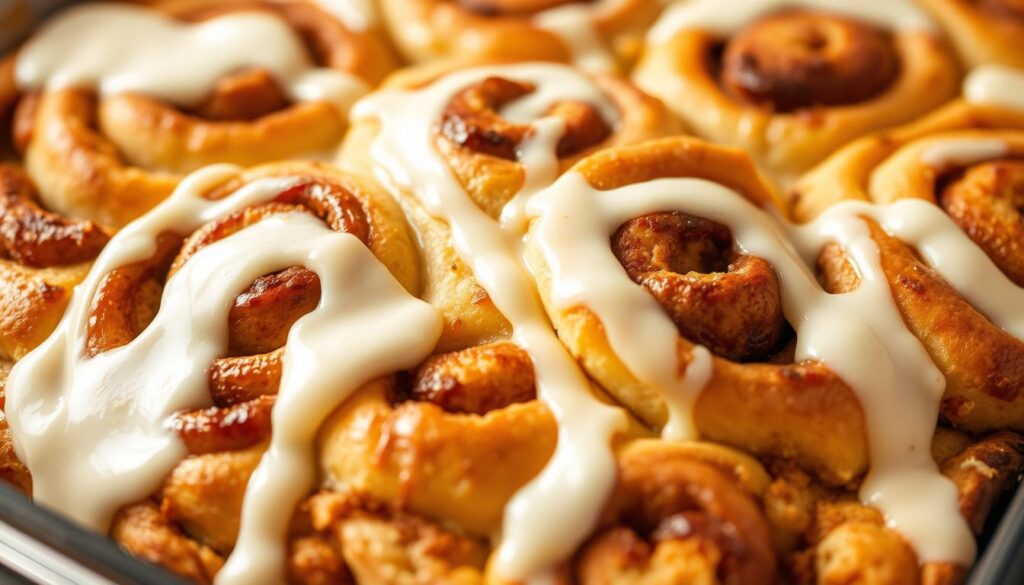 cinnamon roll casserole with cream cheese glaze cinnamon roll casserole with cream cheese glaze