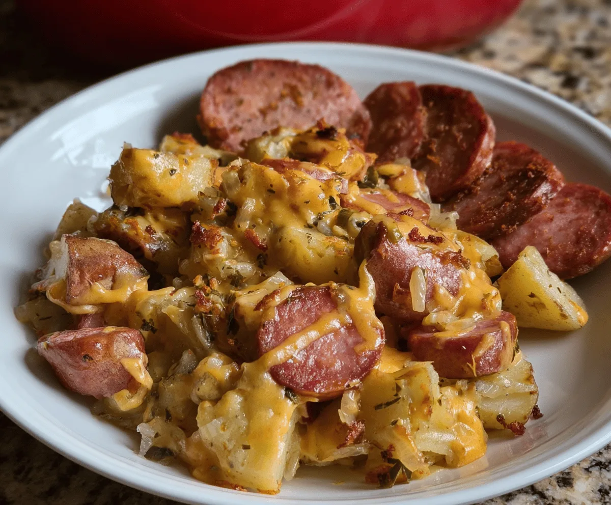 Cheesy Ranch Potatoes with Smoked Sausage Recipe