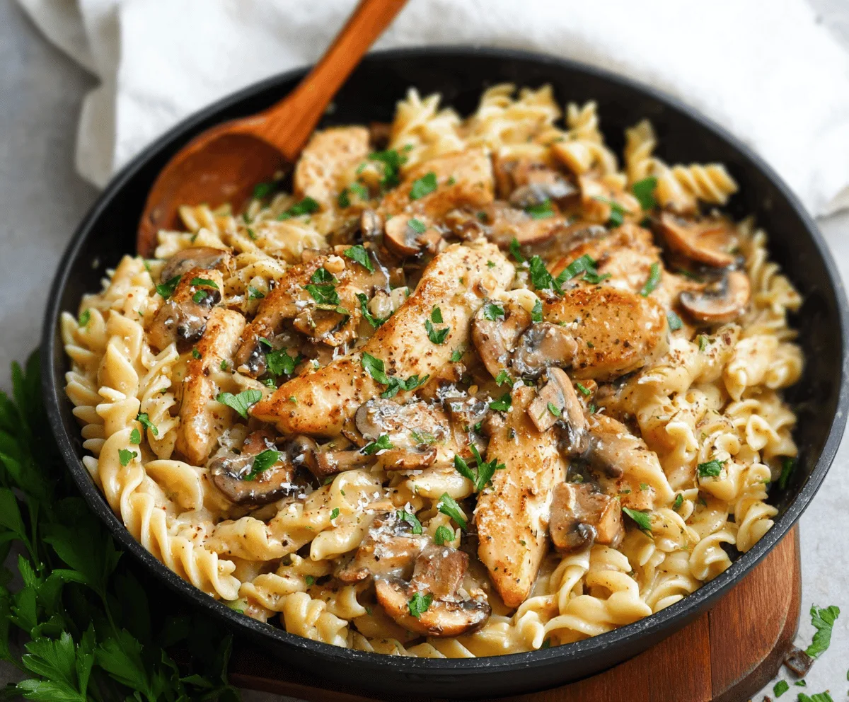 Easy Chicken Marsala Pasta Recipe