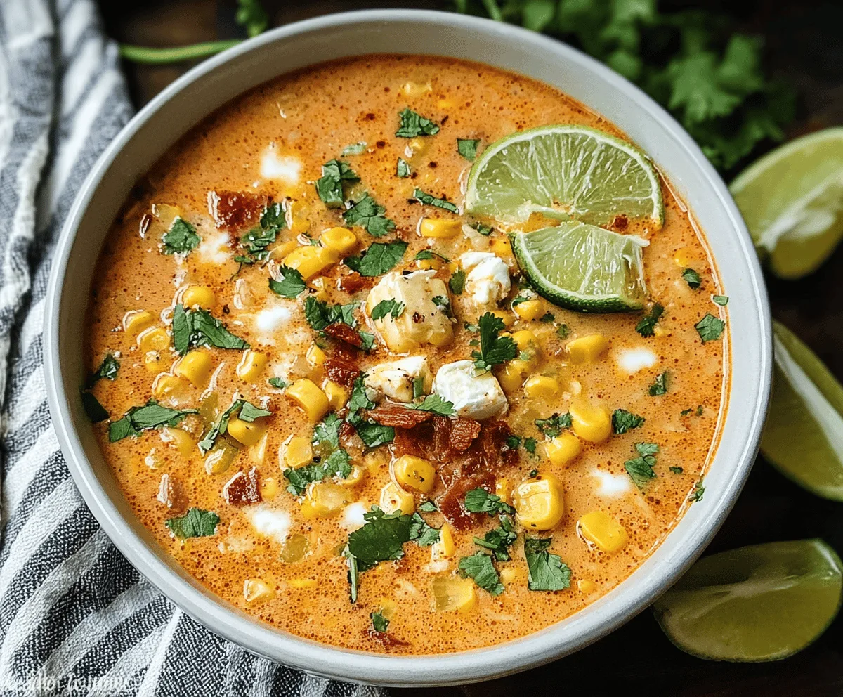 Easy Crockpot Mexican Street Corn Soup