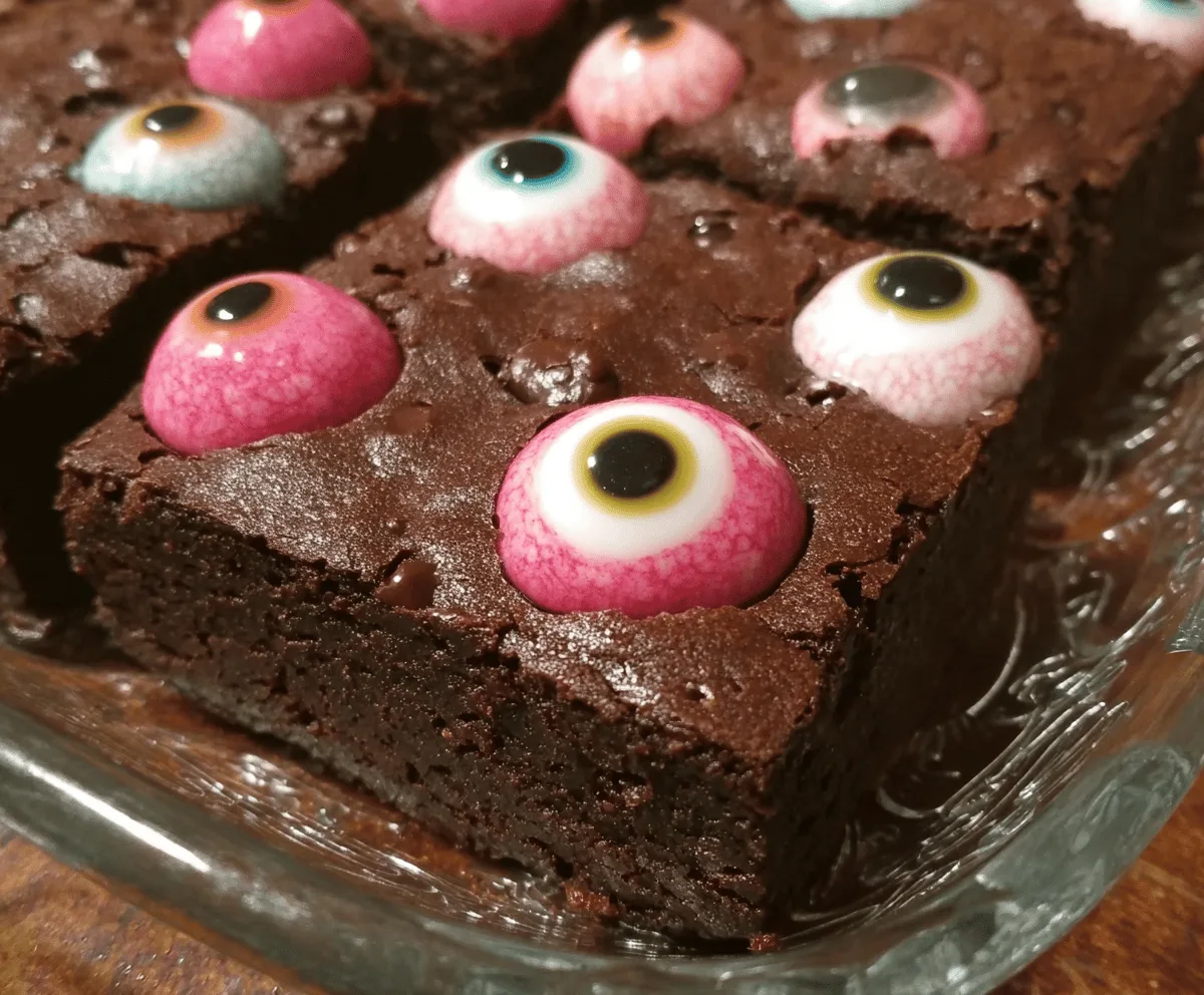 Easy Eyeball Brownies for Halloween Treats
