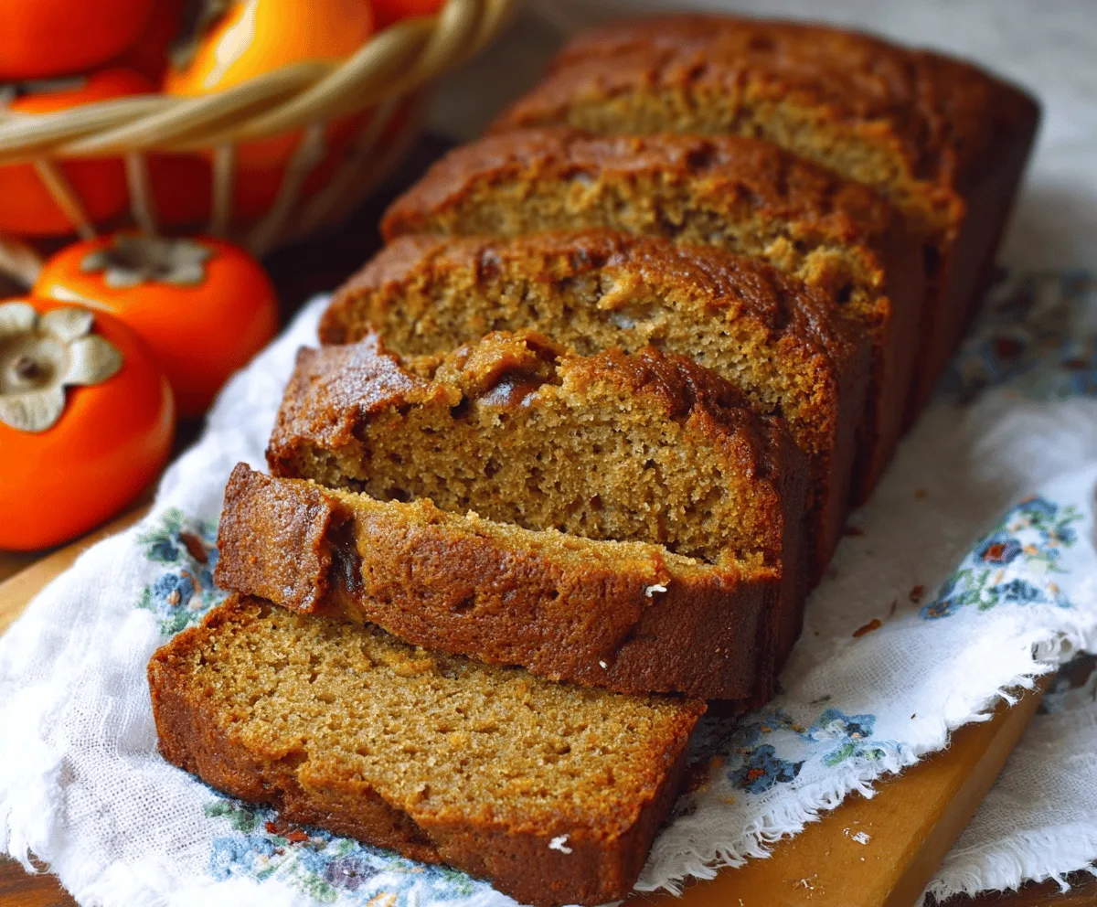 Easy Ginger Persimmon Bread