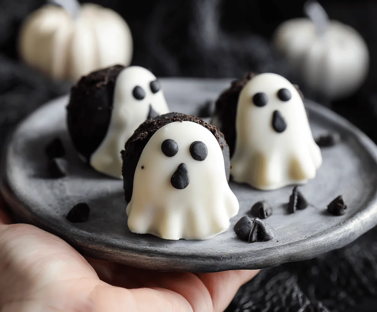Easy No-Bake Oreo Ghost Truffles