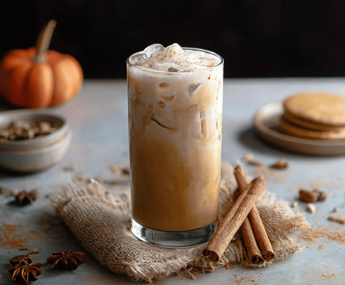 Easy Pumpkin Chai Iced Latte