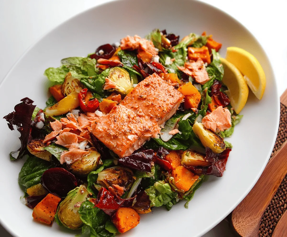 Easy Roasted Veggie Salmon Salad