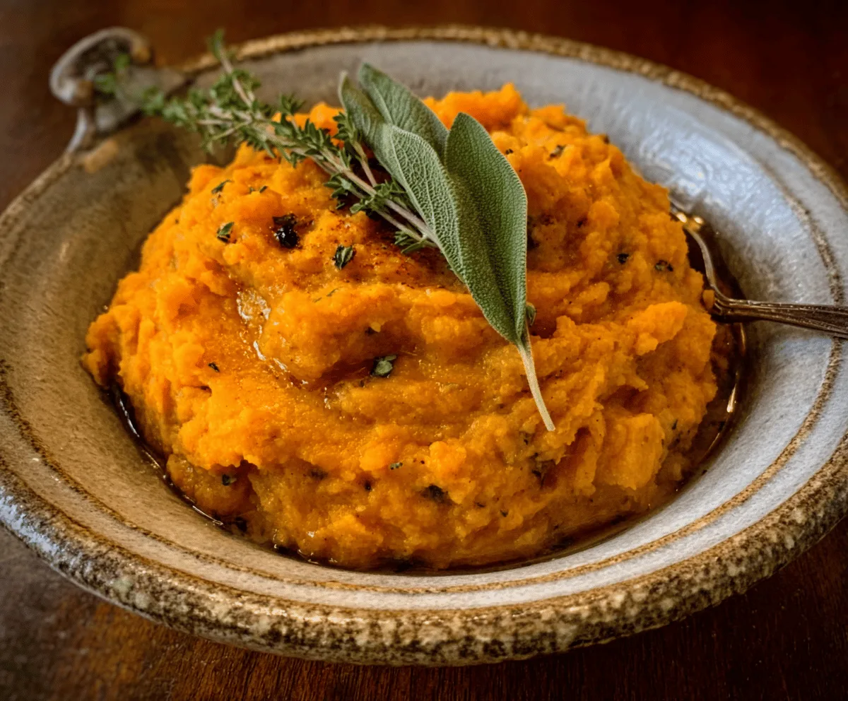Brown Butter Mashed Sweet Potatoes