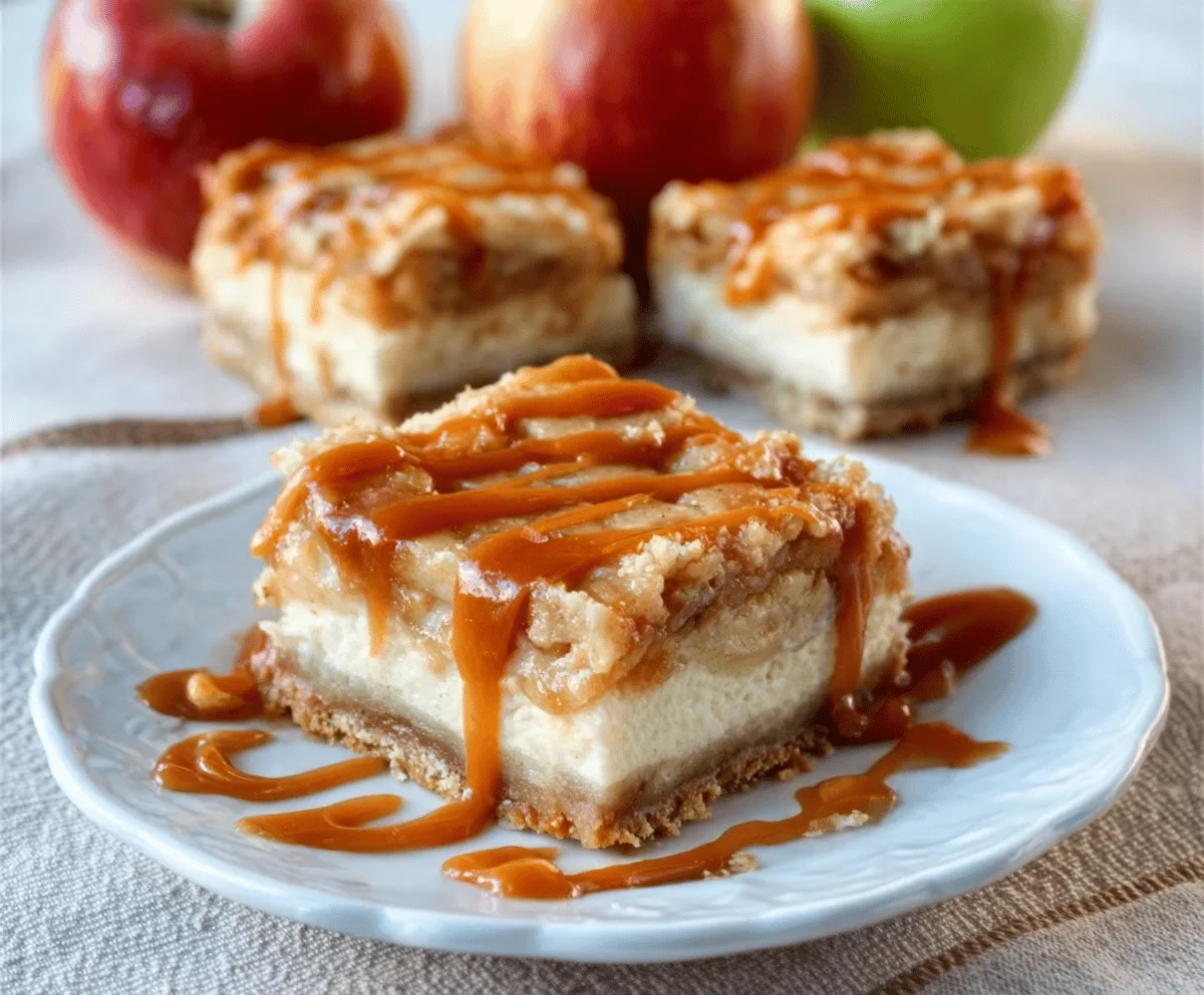 Caramel Apple Cheesecake Bars