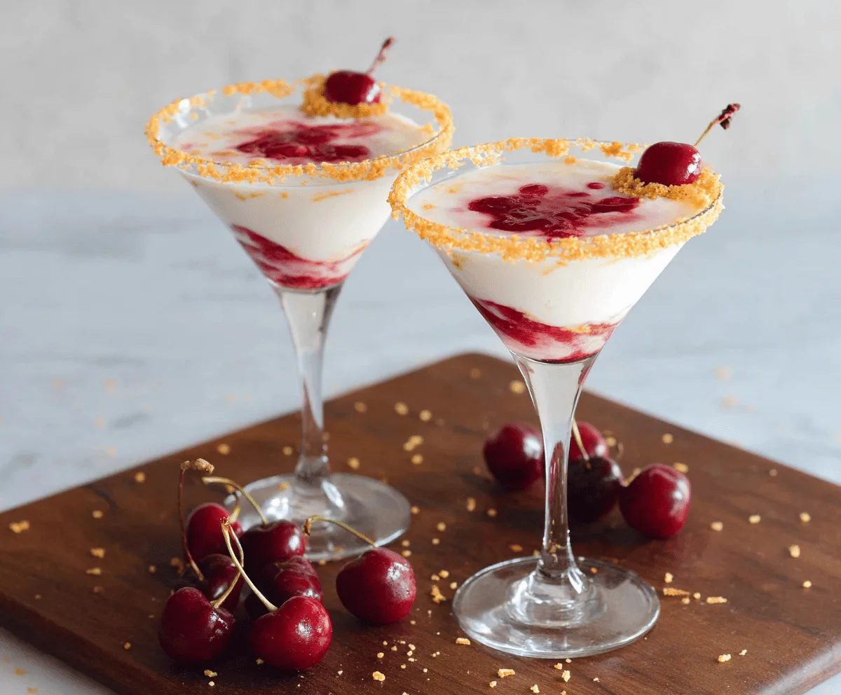 Easy Cherry Cheesecake Martini Recipe