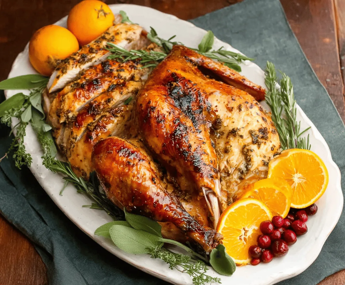 Easy Citrus Herb Brined Turkey Recipe