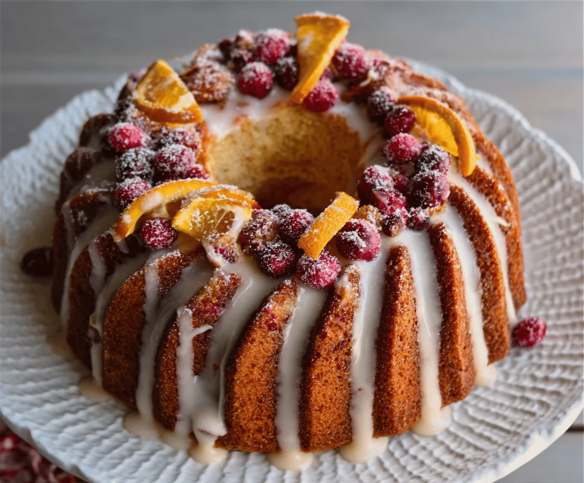 Easy Cranberry Orange Bundt Cake