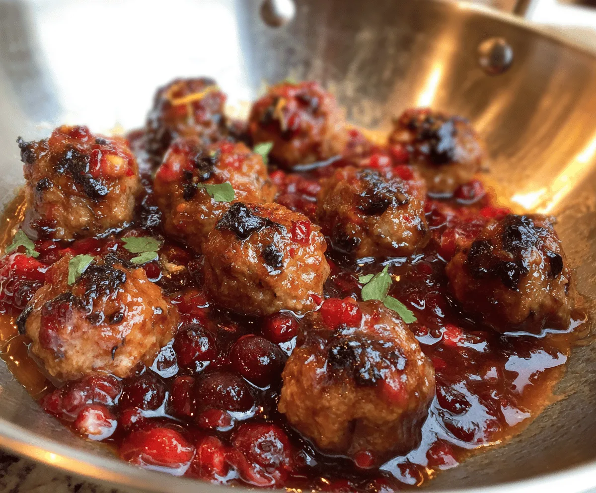 Easy Cranberry Orange Turkey Meatballs