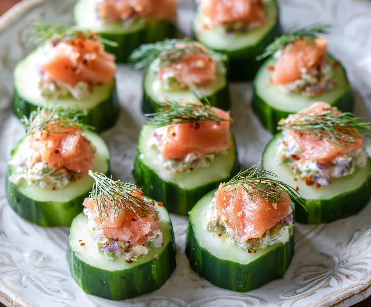 Easy Cucumber Smoked Salmon Bites