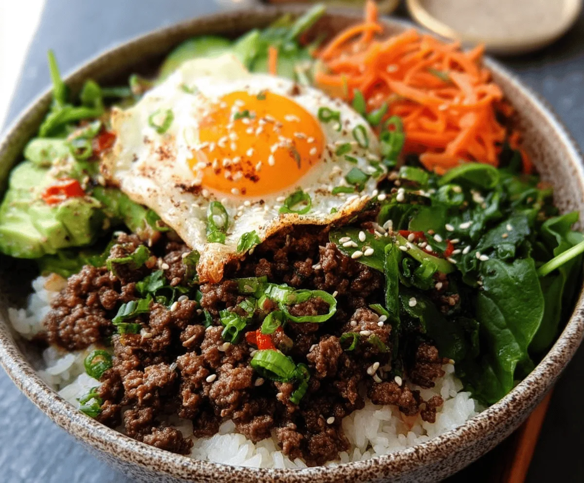 Quick & Easy Korean Ground Beef Bowl