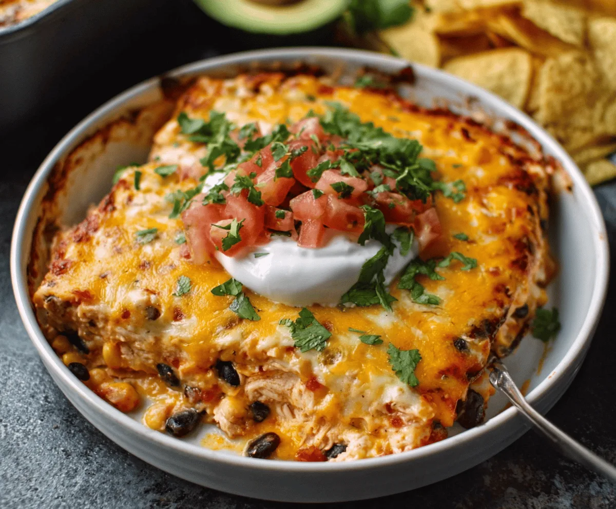Easy Chicken Burrito Casserole Recipe