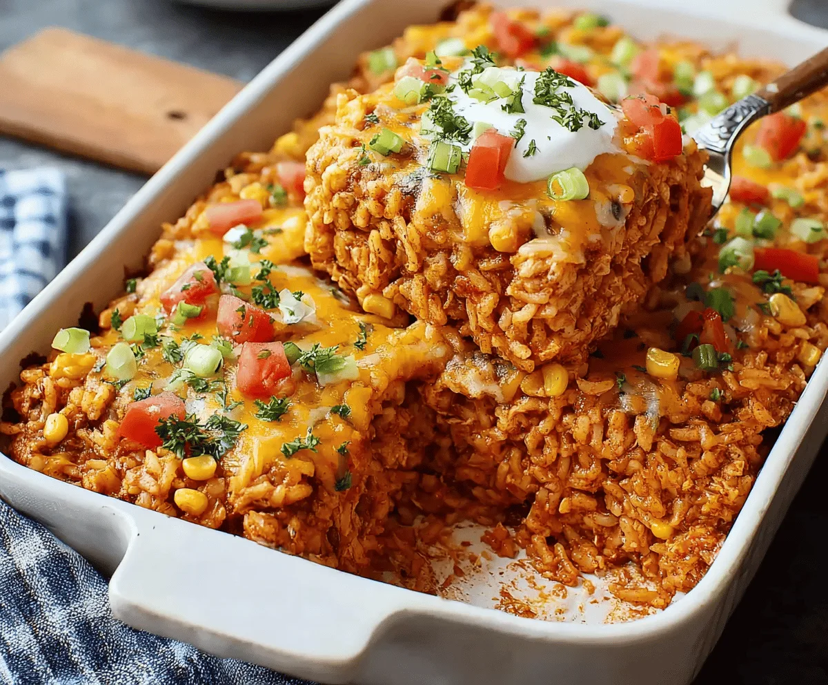 Easy Chicken Enchilada Rice Casserole