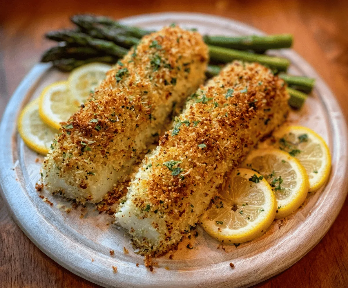 Garlic Parmesan Crusted Halibut Recipe