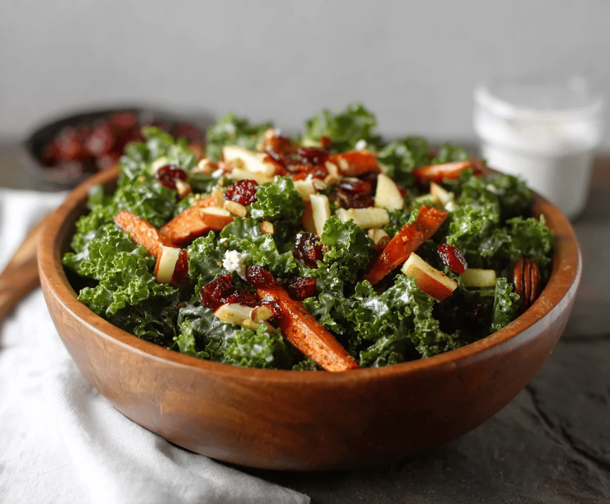 Fresh Harvest Kale Salad with Cranberries