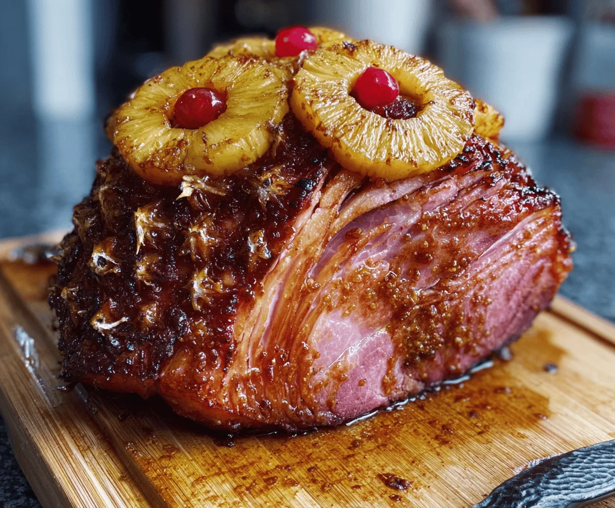 Easy Honey Glazed Ham with Pineapple