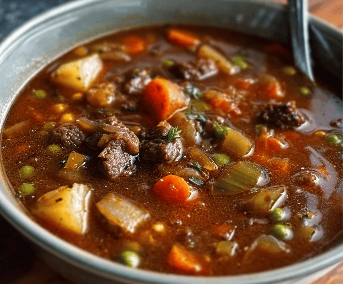 Hearty Old-Fashioned Vegetable Beef Soup