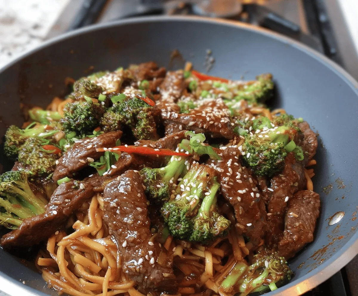 Easy Beef & Broccoli Lo Mein