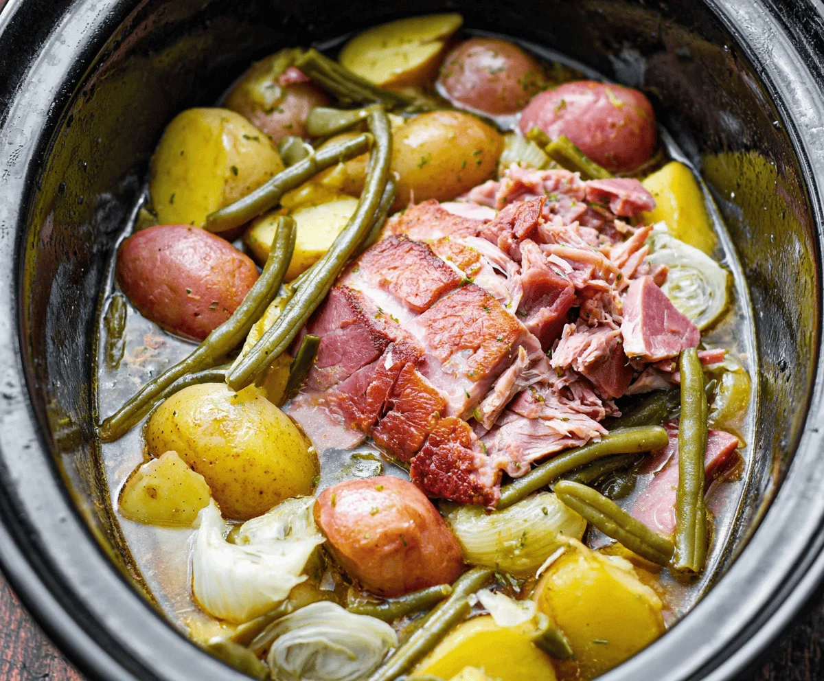 Easy Slow Cooker Ham Dinner