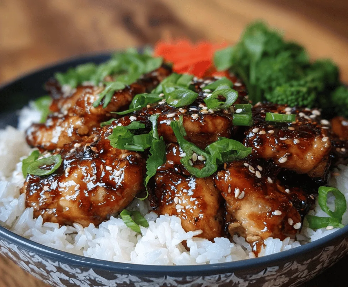 Easy Sticky Chicken Rice Bowl Recipe