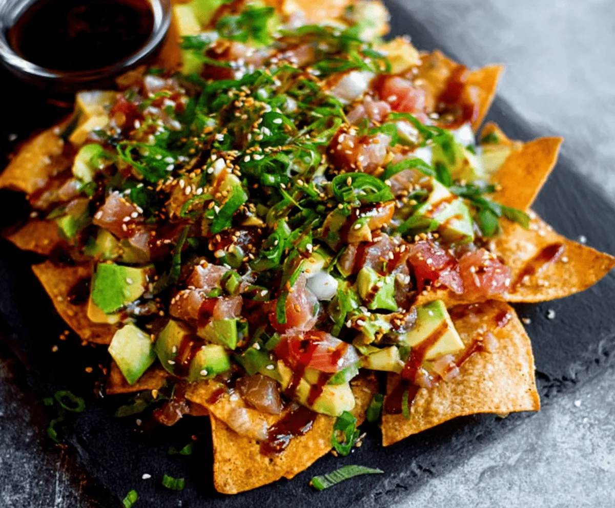 Easy Tuna Poke Nachos Recipe