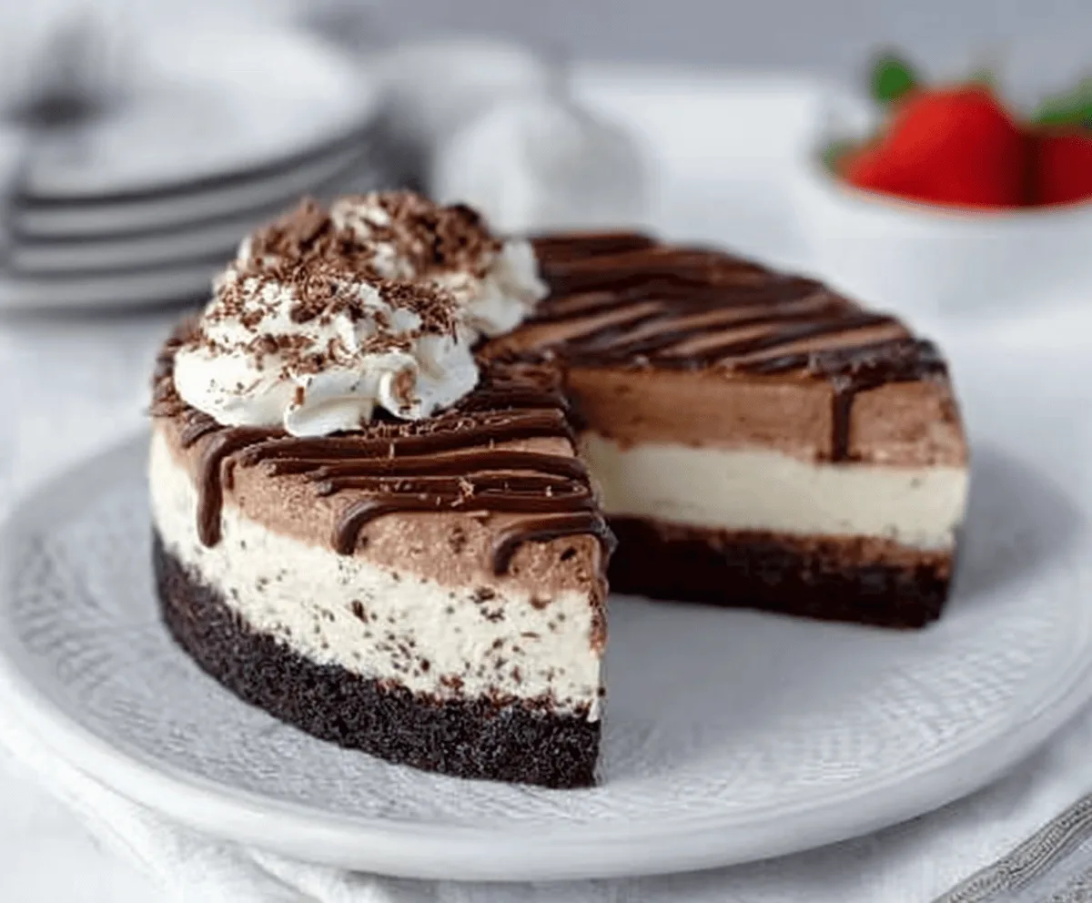 Creamy Tuxedo Cheesecake Recipe