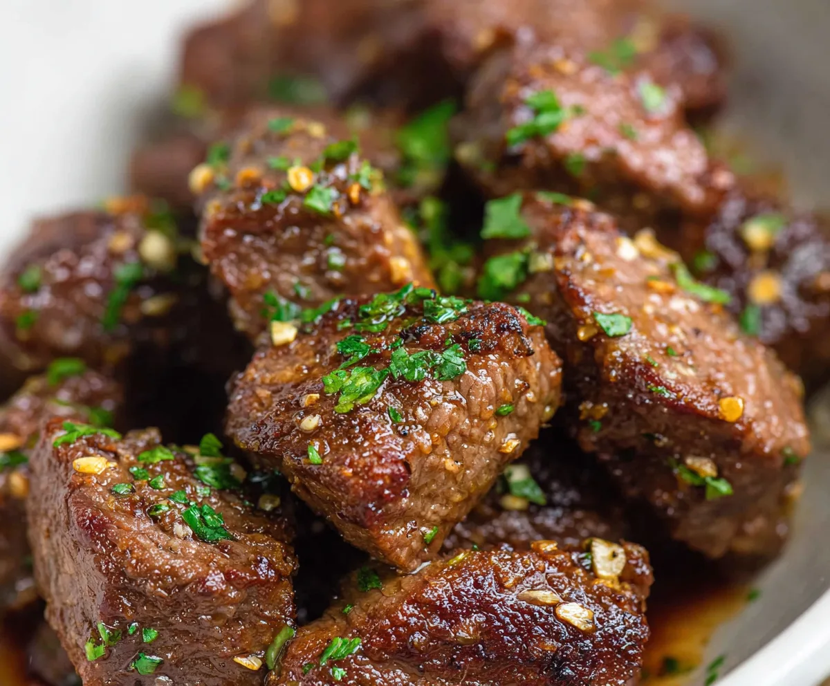 Crispy Air Fryer Garlic Steak Bites