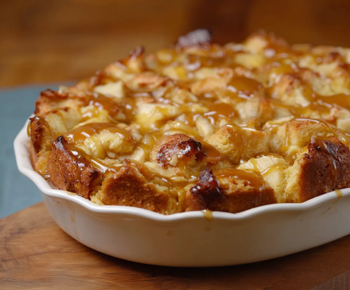 Easy Caramel Apple Bread Pudding