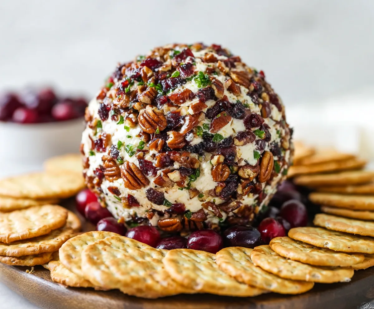 Easy Cranberry Pecan Cheeseball