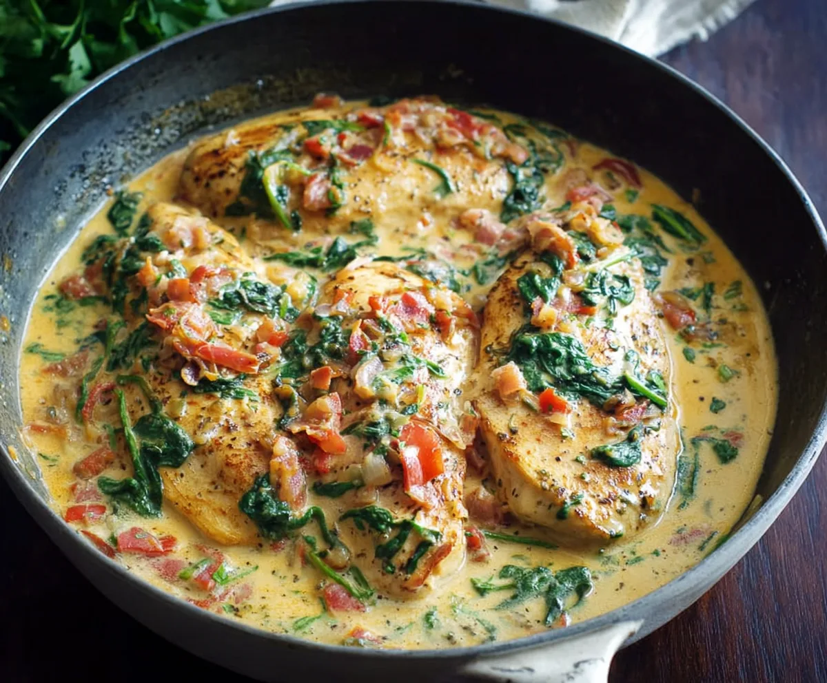 Creamy Tuscan Chicken with Spinach