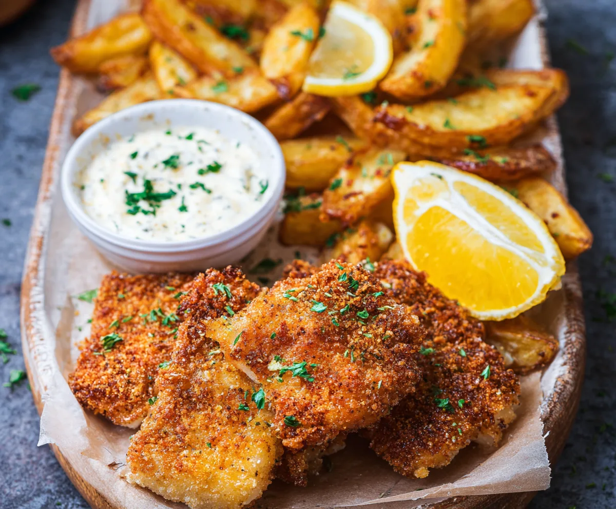 Crispy Air Fryer Fish & Chips