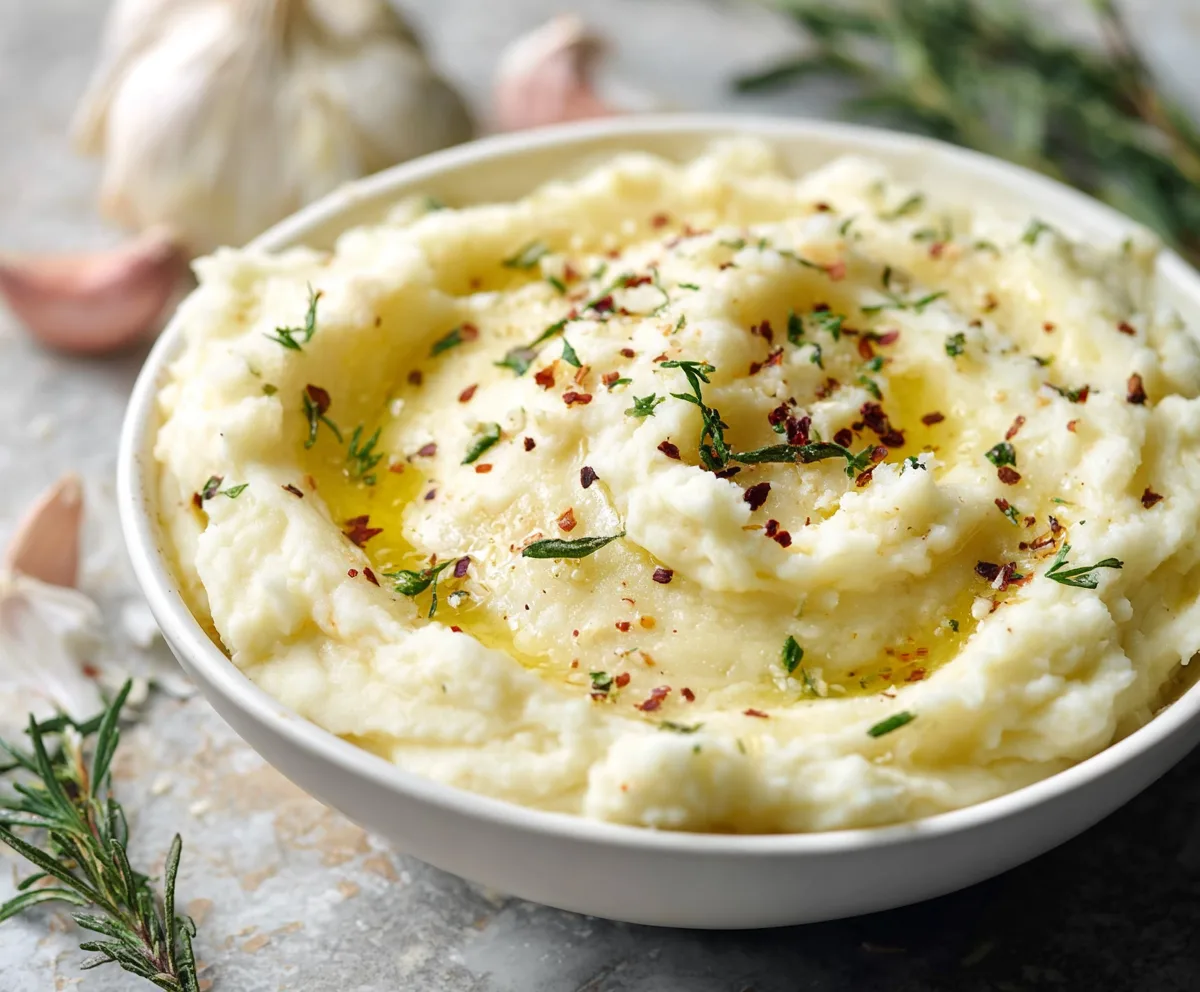 Creamy Garlic Parmesan Mashed Potatoes