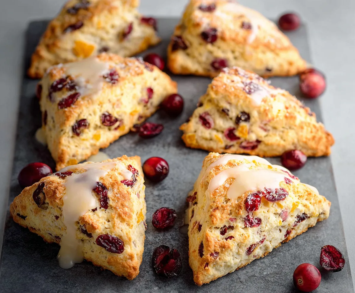 Easy Holiday Cranberry Orange Scones