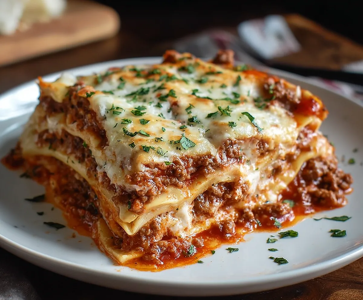 Easy Layered Italian Beef Lasagna
