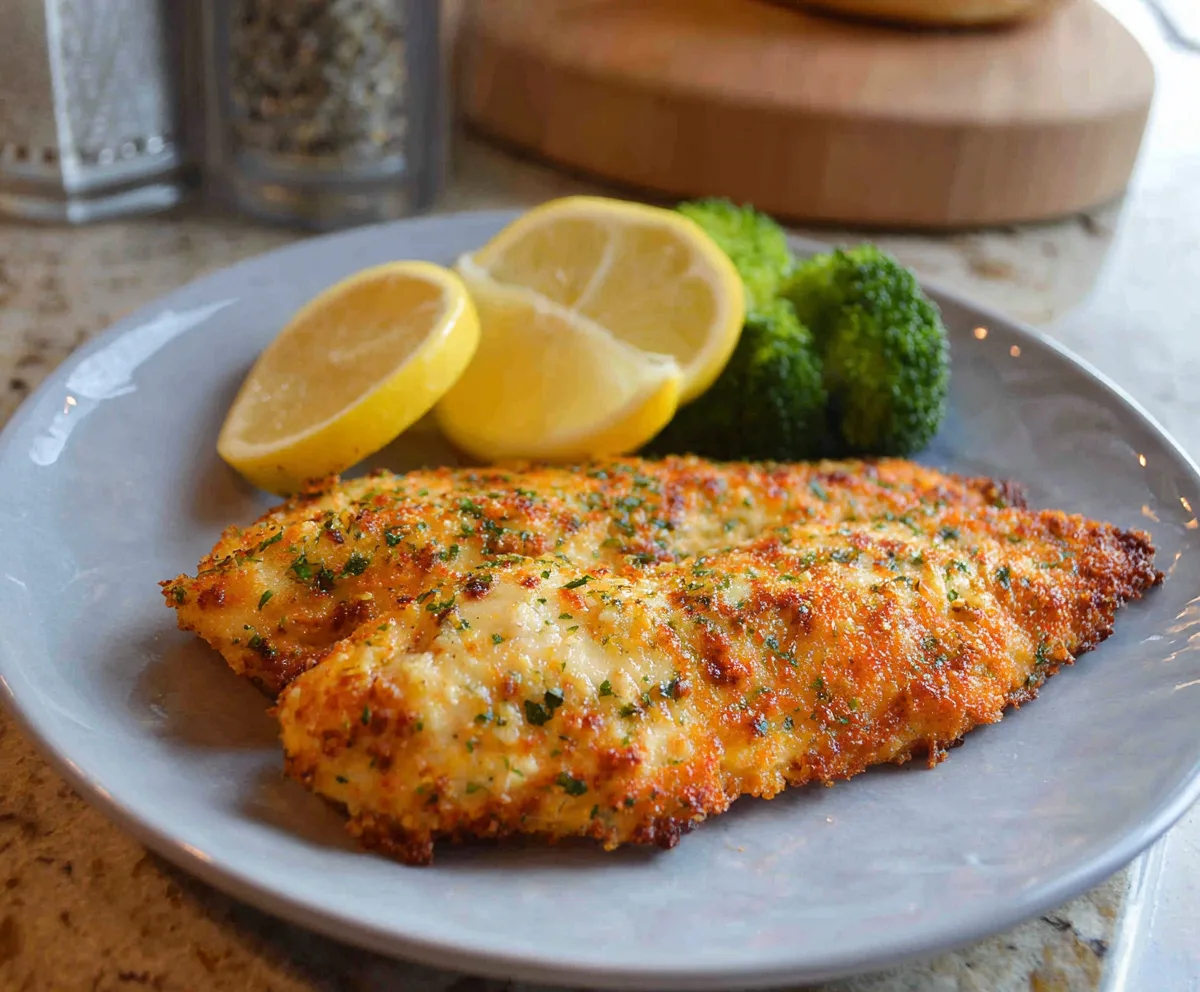 Crispy Parmesan Crusted Tilapia
