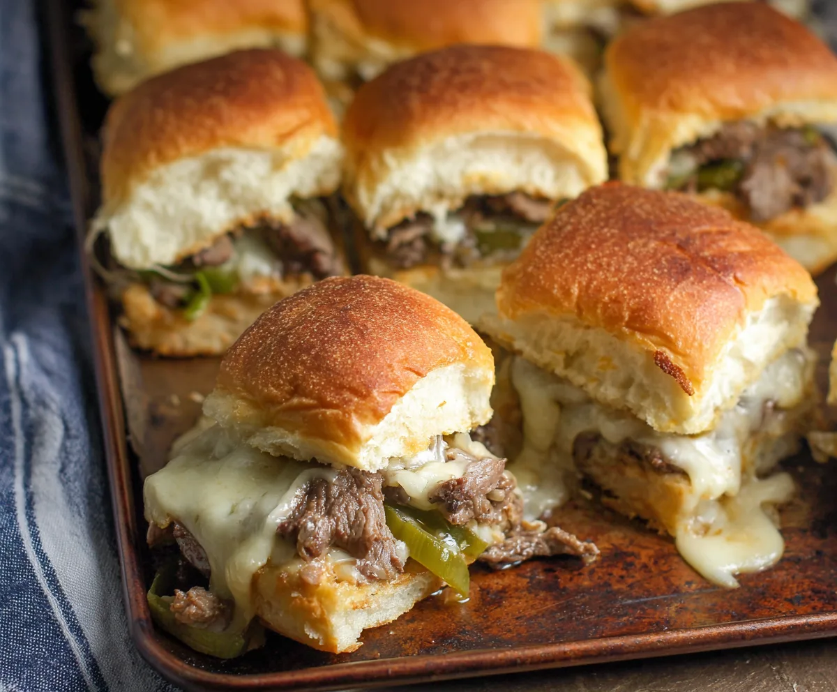 Easy Philly Cheesesteak Sliders