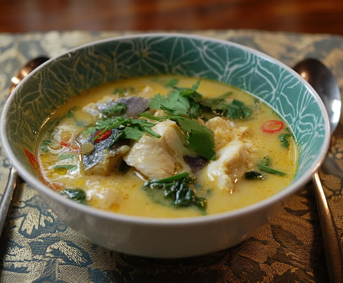 Easy Thai Coconut Curry Fish Soup