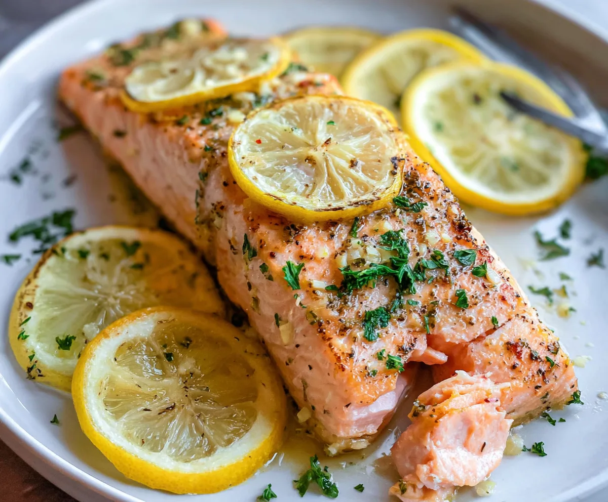 Easy Baked Lemon Garlic Salmon