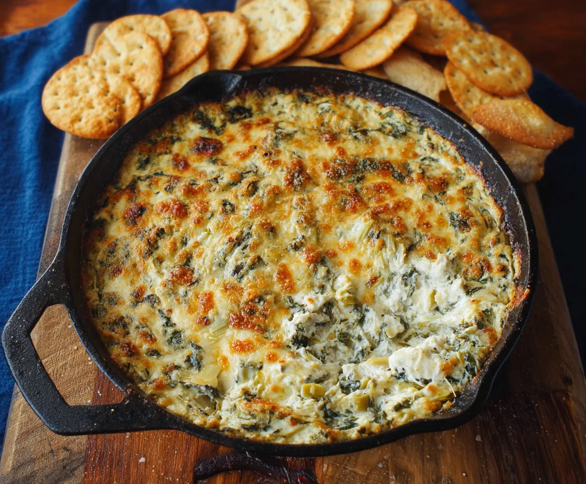 Easy Baked Spinach Artichoke Dip