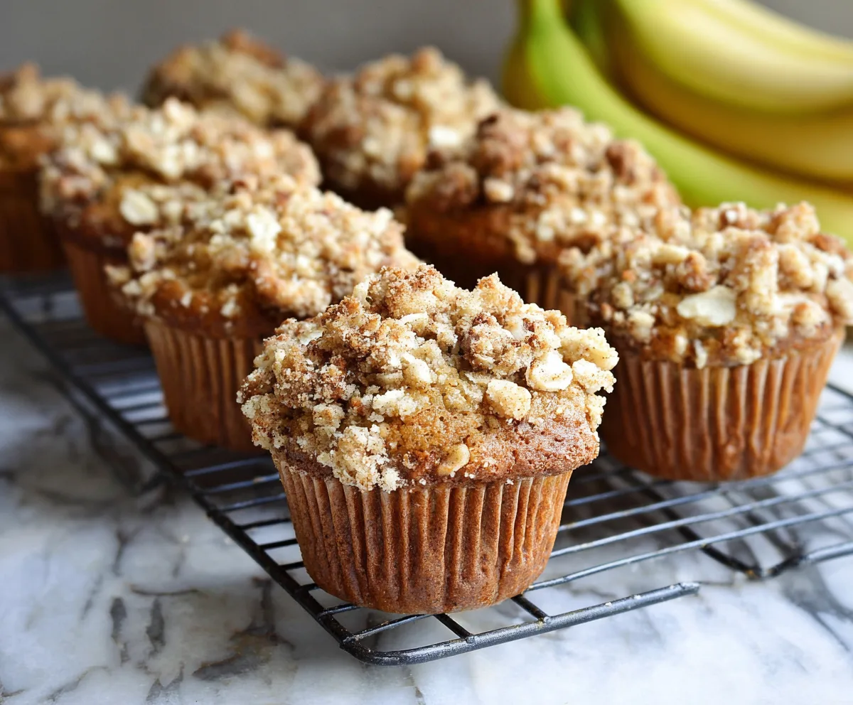Easy Banana Nut Muffins with Crunchy Streusel