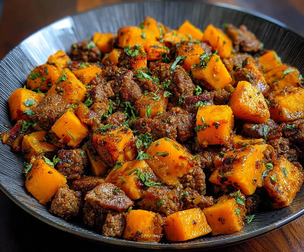 Easy Beef & Sweet Potato Skillet