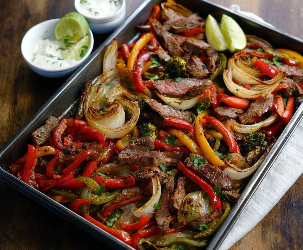 Easy Beef & Veggie Sheet Pan Fajitas