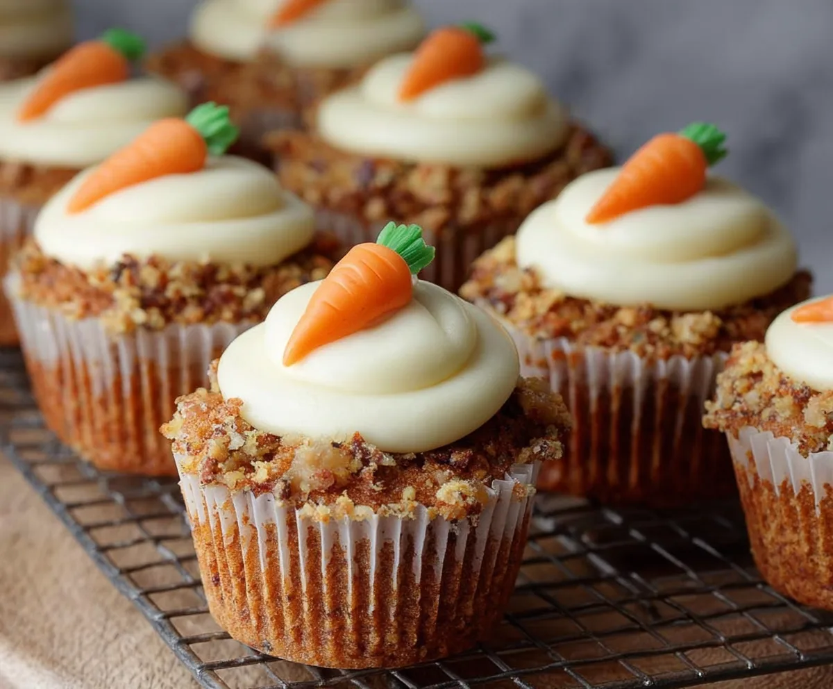 Easy Carrot Cake Cupcakes with Cream Cheese Icing
