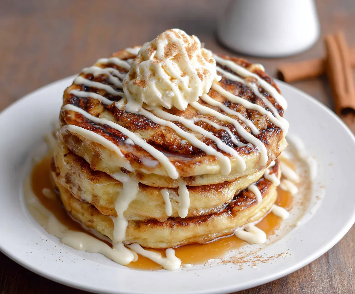 Easy Cinnamon Roll Pancakes Recipe
