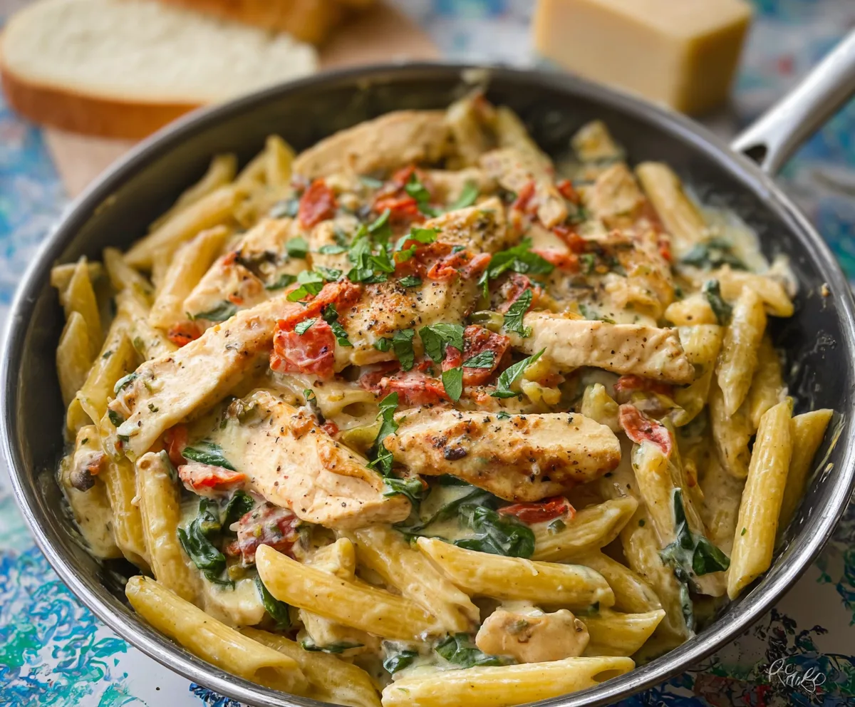 Creamy Tuscan Chicken Pasta Recipe