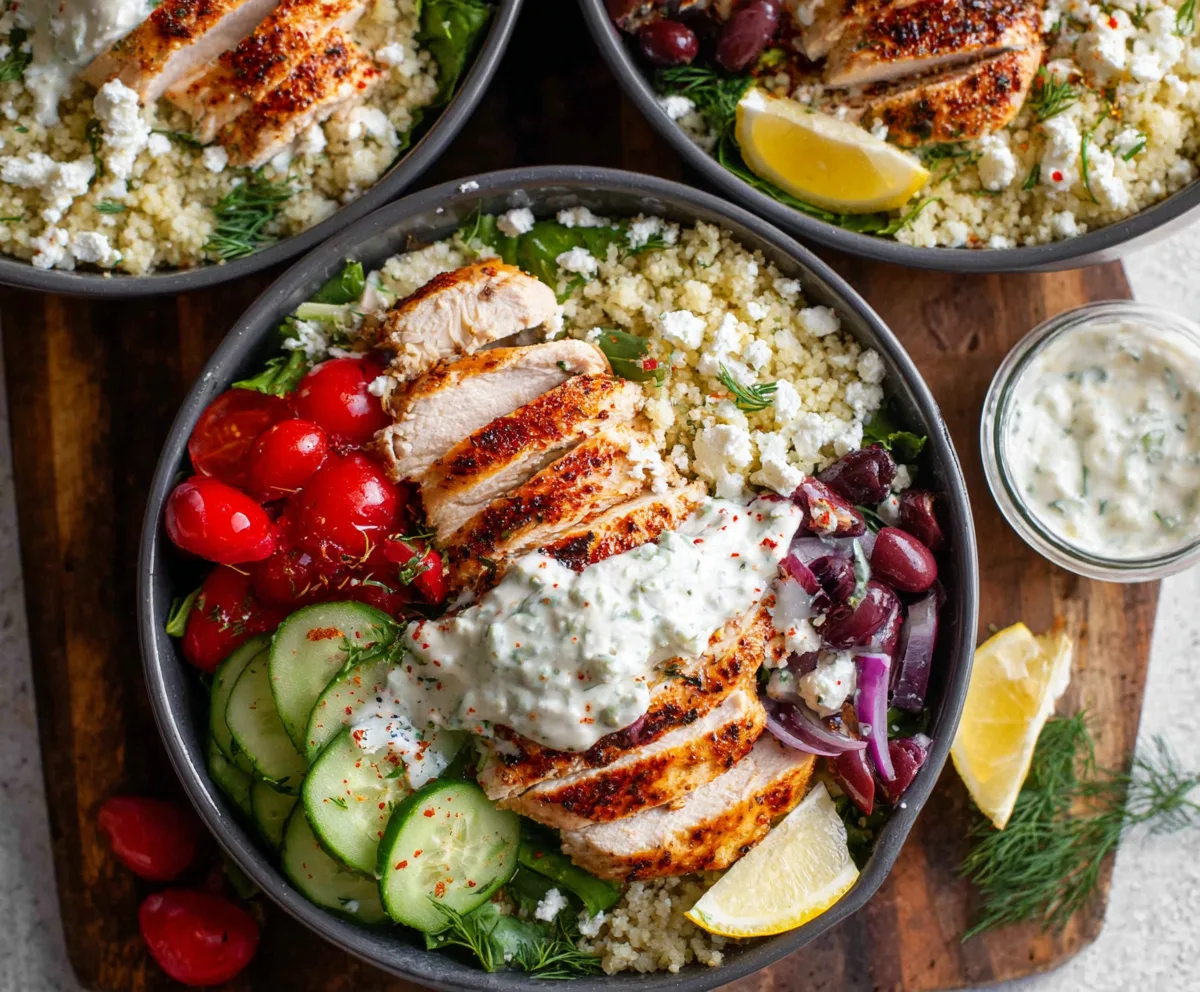 Easy Greek Chicken Meal Prep Bowls